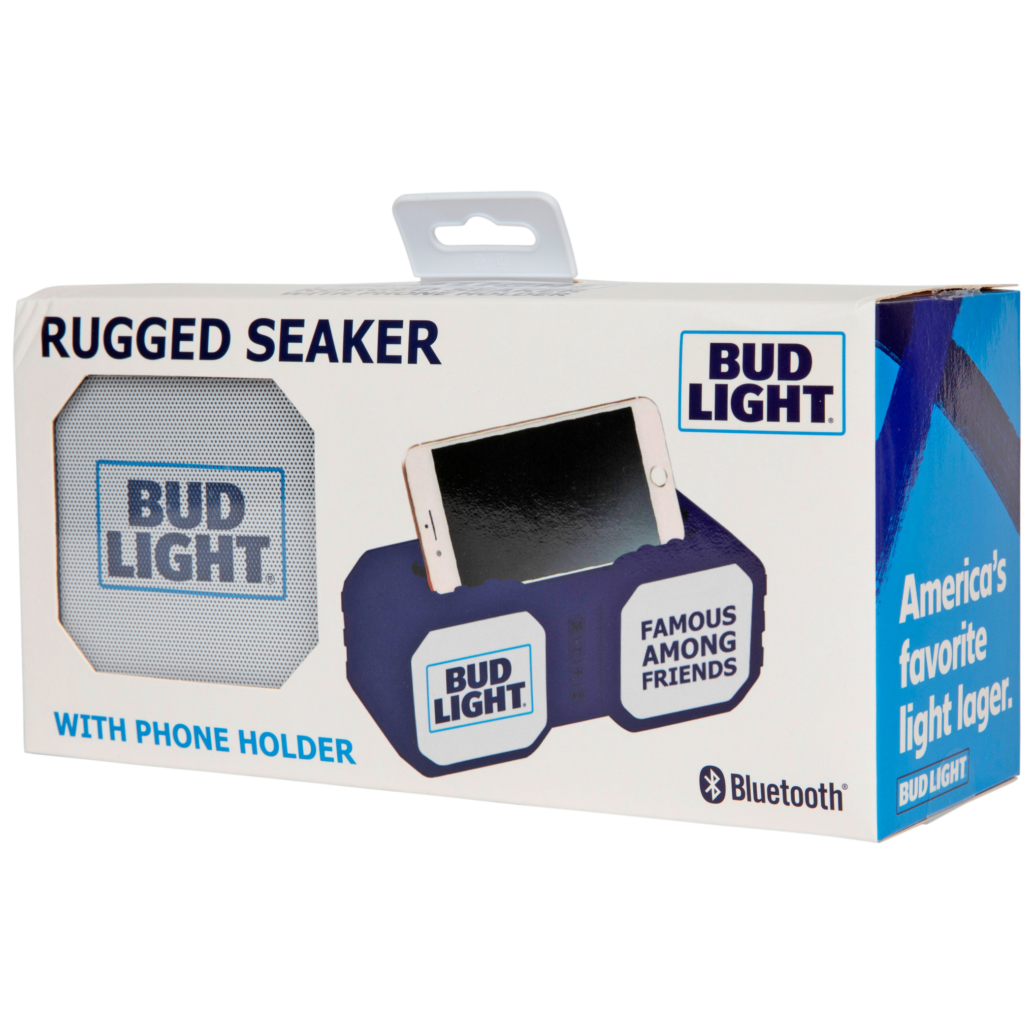 Bud Light Waterproof Rugged Bluetooth Phone Holder Speaker